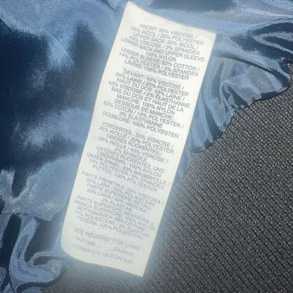 J Crew Pinstripe Bomber Jacket - Sz XS - Picture 15 of 15